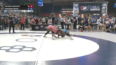 190 lbs Cons. Rd Of 32 - Valancia Bentrott, Colorado vs Arheanna Bryan, Florida