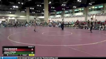 132 lbs Round 2 (8 Team) - Jonah Strain, Franklin Blue vs Trae Desaveur, Montana Williston