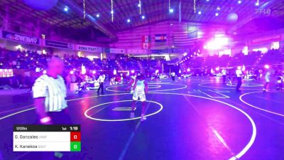 120 lbs Round Of 32 - Gavin Gonzales, Unattached vs Kian Kanekoa, Southern Idaho WC