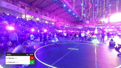 90 lbs Quarterfinal - Andy Barela, Top Rank Hammers vs Jed Spencer, Slyfox