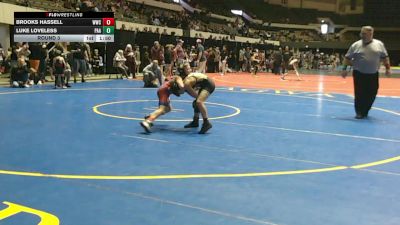 3-5 88 Round 3 - Luke Loveless, Poquoson Athletic Association vs Brooks Hassell, Williamsburg Wrestling Club