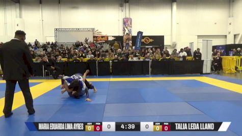 Talia Leda Llano vs Maria Eduarda Lima Ayres 2024 World IBJJF Jiu-Jitsu No-Gi Championship