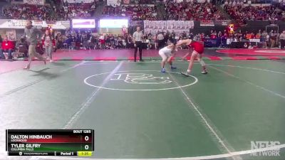 A - 126 lbs Semifinal - Tyler Gilfry, Columbia Falls vs Dalton Hinbauch, Lockwood