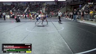 120 lbs Semifinal - Roman Tuttle, Salina vs Silas McCloy, Lawrence Elite Wrestling Club