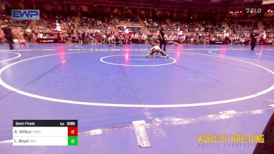 55 lbs Semifinal - Asher Wilbur, Predator Wrestling vs Leyton Boyd, Delta Wrestling Club, Inc