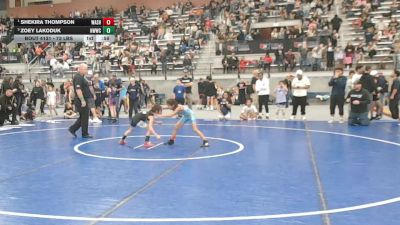 49-53 lbs 1st Place Match - Shekira Thompson, Washington vs Zoey Lakoduk, NWWC