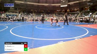 92 lbs Round Of 16 - Karson Woods, Morris Wrestling Association vs Zander Emond, Tulsa Blue T Panthers