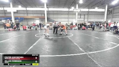 95 lbs Cons. Round 5 - Colter Goicoechea, Fruitland Middle School vs Dillion Robinson, Minico