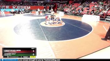 3A 157 lbs Cons. Round 1 - Zander Ealy, Moline (H.S.) vs Christopher Bern, Naperville (Central)