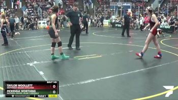 126 lbs Cons. Round 3 - McKenna Worthing, Michigan Center Young Cardinals vs Taylor Woollett, Southwest Region Affiliated