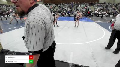 95 lbs Quarterfinal - Quentin Walls, Bay Area Dragons vs Braiden Foster, Gold Rush Wrestling