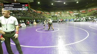 145 lbs Quarterfinal - Kirin Smith, Clovis West vs Valerie Olivas, Golden Valley (Bakersfield)