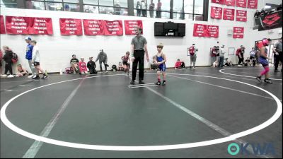 60 lbs Round Of 16 - Caleb Hall, Newkirk Takedown Club vs Shaeffer Holt, Weatherford Youth Wrestling