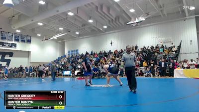 285 lbs 5th Place Match - Hunter Gregory, Vancleave High School vs Hunter Buntyn, French Camp Academy