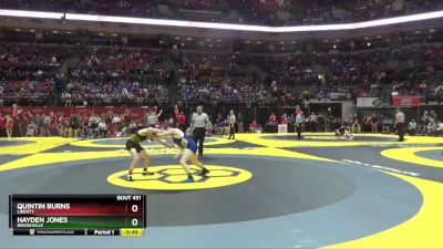 D3-106 lbs Cons. Round 1 - Quintin Burns, Liberty vs Hayden Jones, Brookville