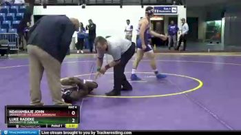 165 lbs Cons. Round 2 - Luke Radeke, University Of Dubuque vs Ndayambaje John, University Of The Ozarks (Arkansas)