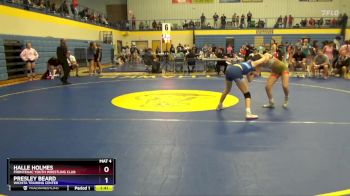 97 lbs Round 2 - Halle Holmes, Frontenac Youth Wrestling Club vs Presley Beard, Wichita Training Center