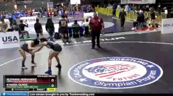 132 lbs 5th Place Match - Aliyhana Hernandez, Swamp Monsters Wrestling Club vs Kyndra Olmos, Evergreen Valley Wrestling Club