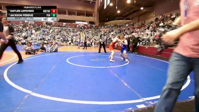 100 lbs 1st Place Match - Daylen Lefevers, Mountain Home Flyers Youth Wrestling Club vs Jackson Perdue, Panther Youth Wrestling-CPR