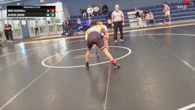 132 lbs 5th Place Match - Jaxon Lewis, Kearney Matcats vs Ben Waddell, Southwest Valley