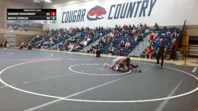 141 lbs Cons. Round 2 - George Kovchegov, Clackamas Community College vs Matix Cooklin, Eastern Oregon University (OR)