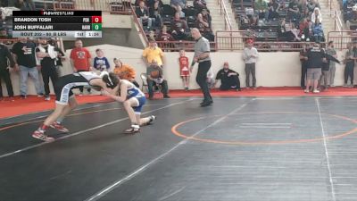 90_B lbs Round Of 32 - Brandon Tosh, Pen Argyl vs Josh Buffalari, Harbor Creek