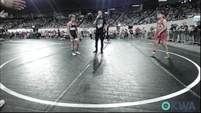 96 lbs Consi Of 8 #1 - Lucas Huizar, Duncan Demon Wrestling vs Knox Selman, Weatherford Youth Wrestling