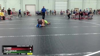 95 lbs 1st Place Match - Cj Caines, Mat Assassins vs Tyler Verceles, Headhunters