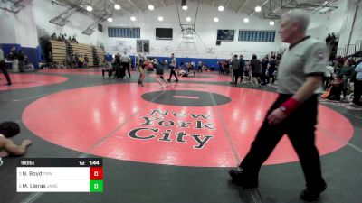 190 lbs Quarterfinal - Nate Boyd, Trinity School (NYC) vs Maximo Lleras, James Madison-PSAL
