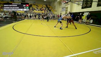 132 lbs Quarterfinal - Brock Crittenden, Sequoyah Tahlequah JH vs Gunner Cullen Babb, Rogers Jr High