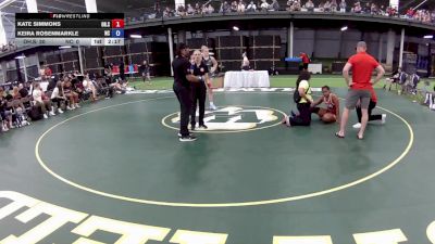 170 lbs Kate Simmons, Ohio Scarlet vs Keira Rosenmarkle, North Carolina