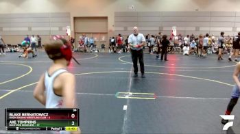 70 lbs Round 3 (6 Team) - Jackson Bish, Ragin Raisins Wrestling Club vs Rylan Joustra, Backyard Brawlers