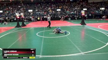 126 lbs Quarterfinal - Brennan Kicker, HDH1 vs Lukas Jordan, LBSA