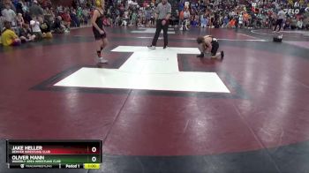 J-18 lbs Quarterfinal - Jake Heller, Denver Wrestling Club vs Oliver Mann, Waverly Area Wrestling Club