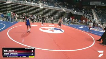 98 lbs 3rd Place Match - Kye Carter, Powell Wrestling Club vs Rylan Gambler, Riverton USA Wrestling