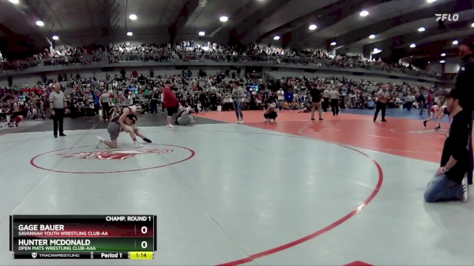 90 lbs Champ. Round 1 - Gage Bauer, Savannah Youth Wrestling Club-AA vs ...