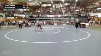 135 lbs 3rd Place Match - Jenna Borror, Ellinwood HS vs Mya Crabtree, Pomona-West Franklin HS