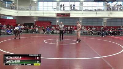 197 lbs Cons. Round 3 - Maxwell Ross, New England College vs Nicolas LeSieur, Worcester Polytechnic
