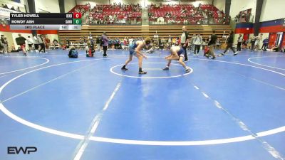 106 lbs 3rd Place - Tyler Howell, Bixby JH Boys vs Rowdy Ash, Sand Springs JH (SS)