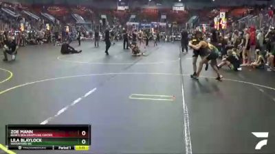 98 lbs Quarterfinal - Lila Blaylock, Waterford WC vs Zoe Mann, Bear`s Den Grappling Center