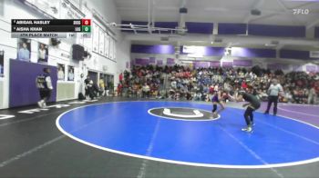 Girls 112 lbs 5th Place Match - Abigail Hasley, Shasta Girls vs Aisha Khan, Live Oak Girls