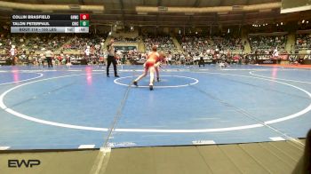 100 lbs Consi Of 16 #2 - Collin Brasfield, Grindhouse Wrestling vs Talon Peterpaul, Chickasha Wrestling