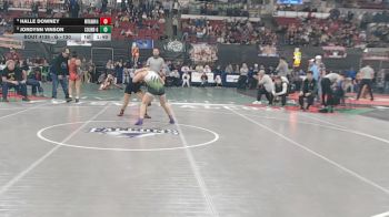 G - 120 lbs Champ. Round 2 - Halle Downey, Whitehall/Harrison (Girls) vs Jordynn Vinson, Columbus (Girls)