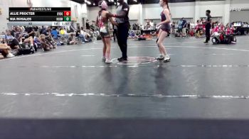 92 lbs Round 3 (10 Team) - Allie Procter, Backyard Brawlers Pink vs Nia Rosales, NC Girls Wrestling Club