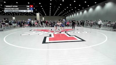 81 lbs Champ. Round 1 - Brinley Leyba, Team Tulsa Wrestling Club vs Brooklynn Cline, Vortex Wrestling Club