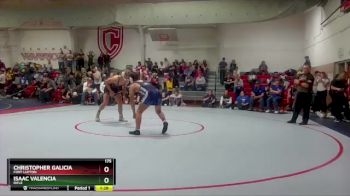 175 lbs Quarterfinal - Isaac Valencia, Rifle vs Christopher Galicia, Fort Lupton
