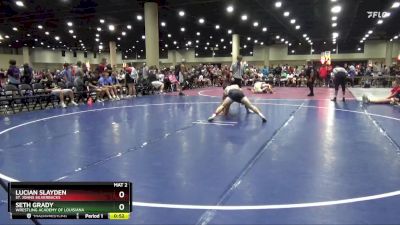 132 lbs Cons. Semi - Lucian Slayden, St. Johns Silverbacks vs Seth Grady, Wrestling Academy Of Louisiana