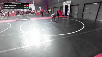 90 lbs Quarterfinal - Brylie McClain, Peshtigo vs Justina Akey, Nekoosa