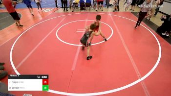 67 lbs Rr Rnd 3 - Jaxon Cope, Hilldale Youth Wrestling Club vs Oland White, Pryor Tigers