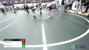 75 lbs Consi Of 8 #1 - Nathan Savoie, American Killerbees Edmond vs Ryker Williams, Harrah Little League Wrestling